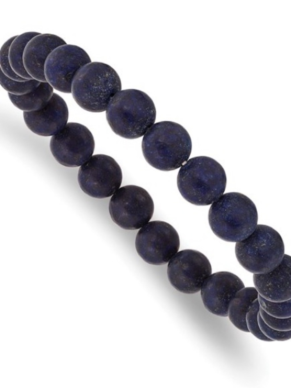 Lapis Lazuli Beaded Stretch Bracelet - Deep Blue